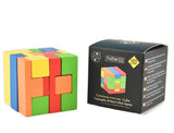 Wooden Cube 14 parts